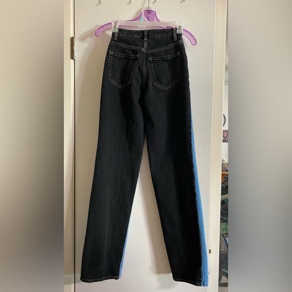 PacSun vintage 90s boyfriend jeans, light blue in front black in back size 22 - Picture 10 of 10